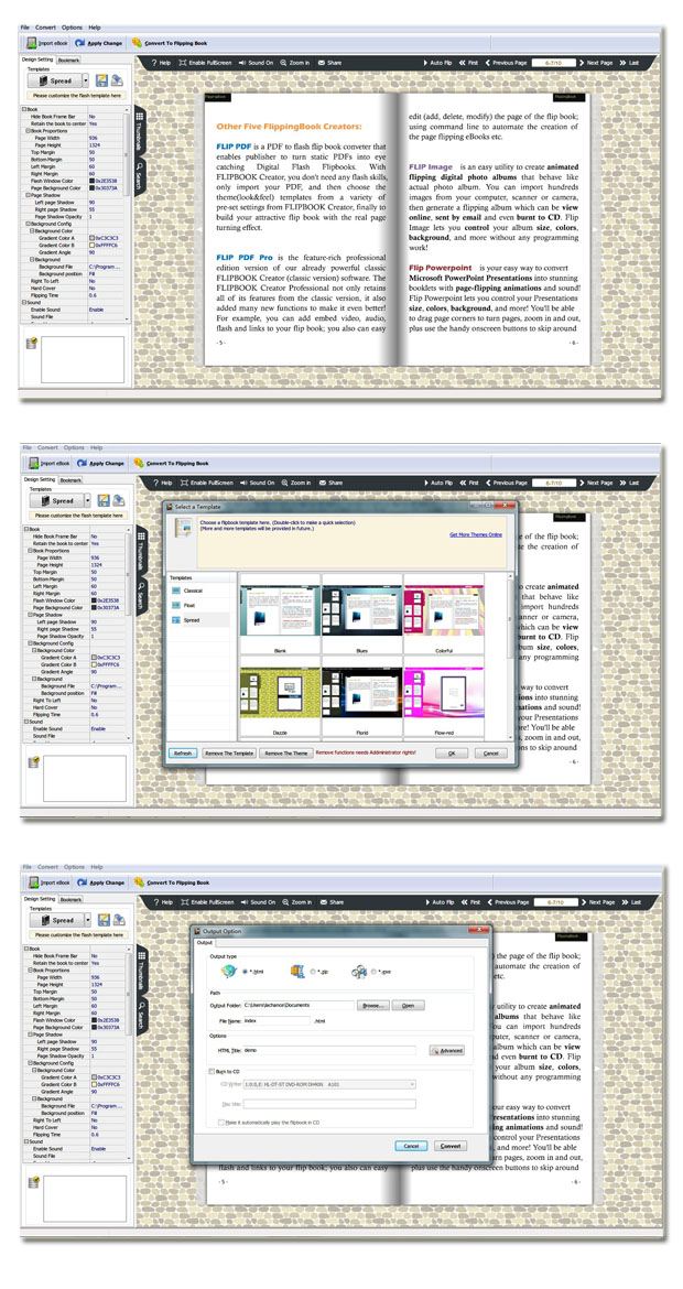 eBook to Flash Brochure screenshot