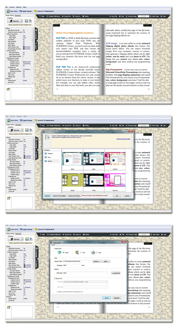 eBook to Flash Brochure screenshot eBook to Flash Brochure screenshot