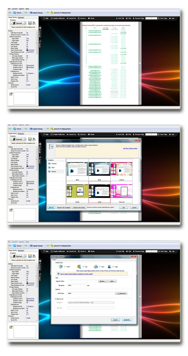 Flash Brochure Printer screenshot