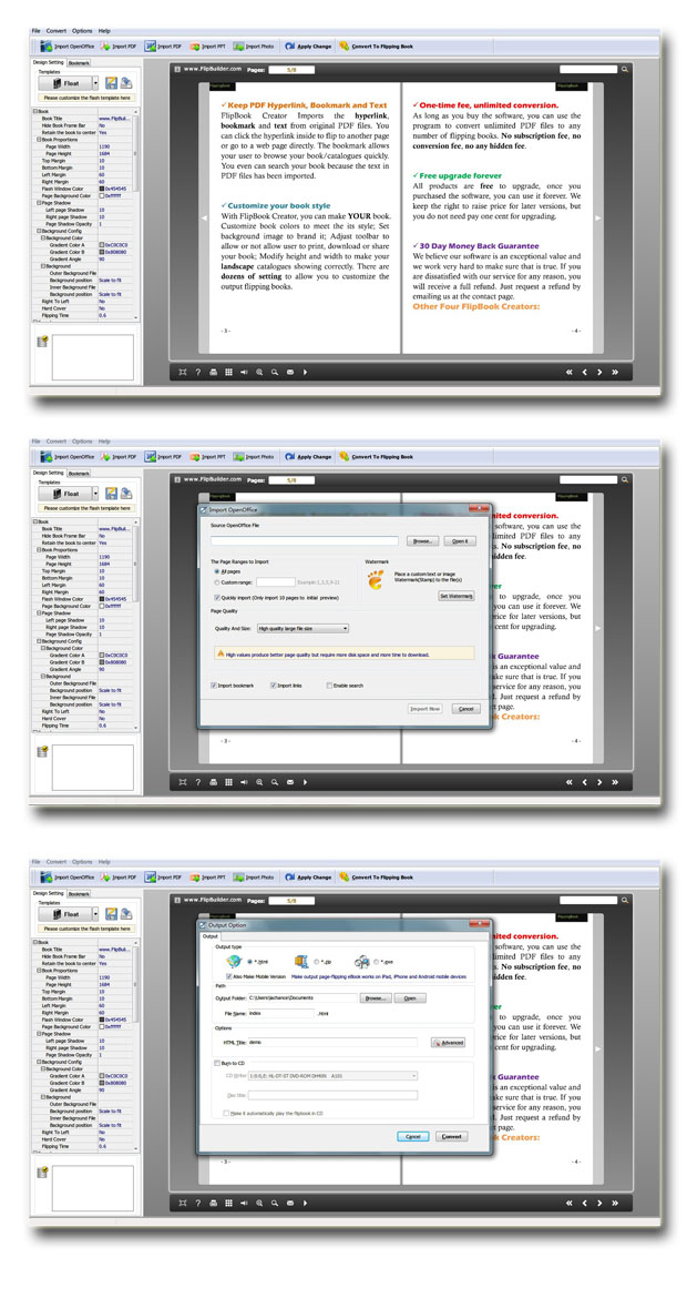 Windows 7 Free Flash Brochure Maker for OpenOffice 2.0 full