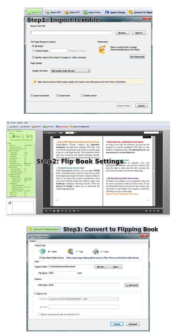 free_flash_brochure_maker_steps