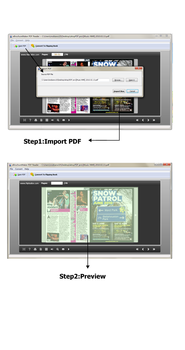 free_flash_brochure_maker_steps Ebrochuremaker-PDF-Editor-steps