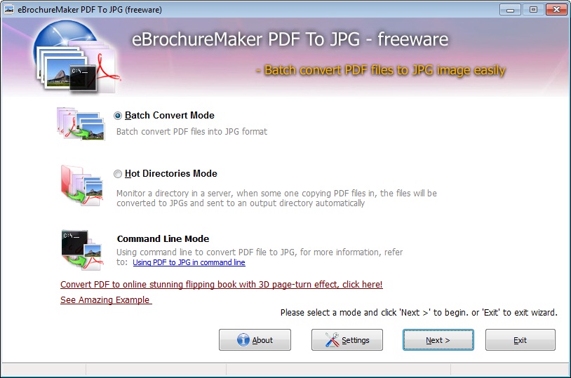 Freeware EbrochureMaker PDF to Flash screenshot