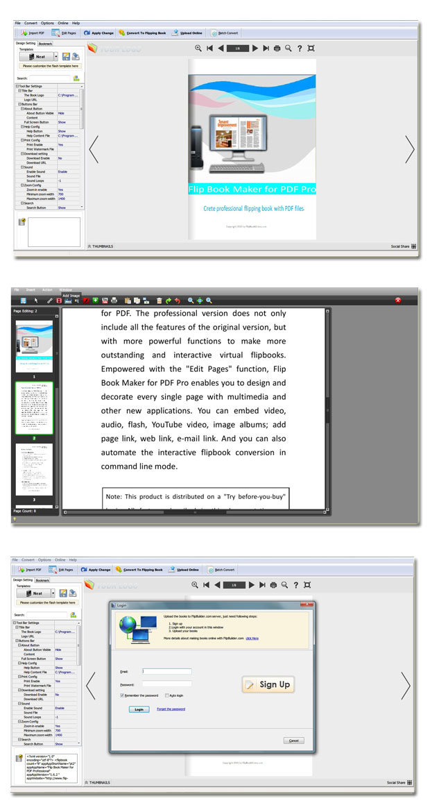 PDF to Flash Brochure Pro screenshot