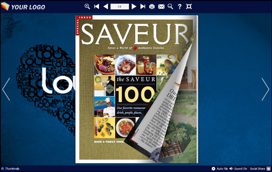 PDF to Flash Brochure (Pro) Neat Theme: Genius screenshot