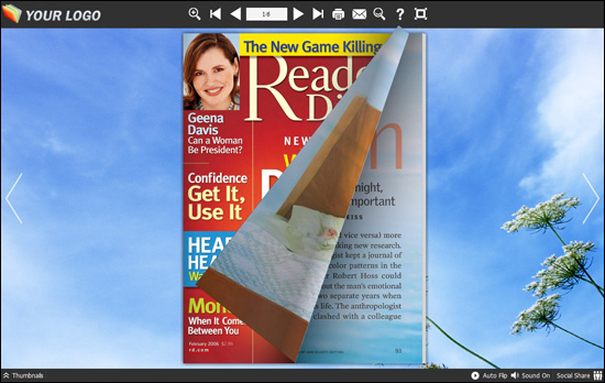 blue sky and fresh flowers