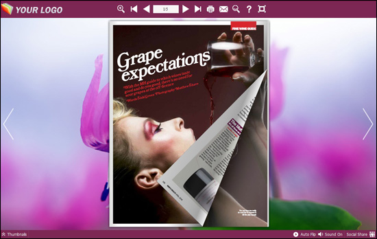 Windows 7 PDF to Flash Brochure (Pro) Neat Theme: Purple 1.0 full